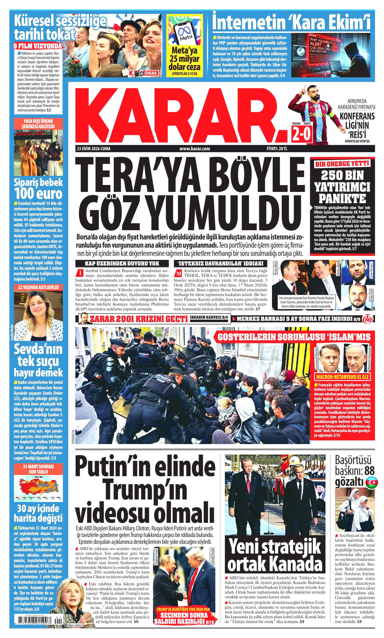 Karar Gazetesi gazetesi manşeti